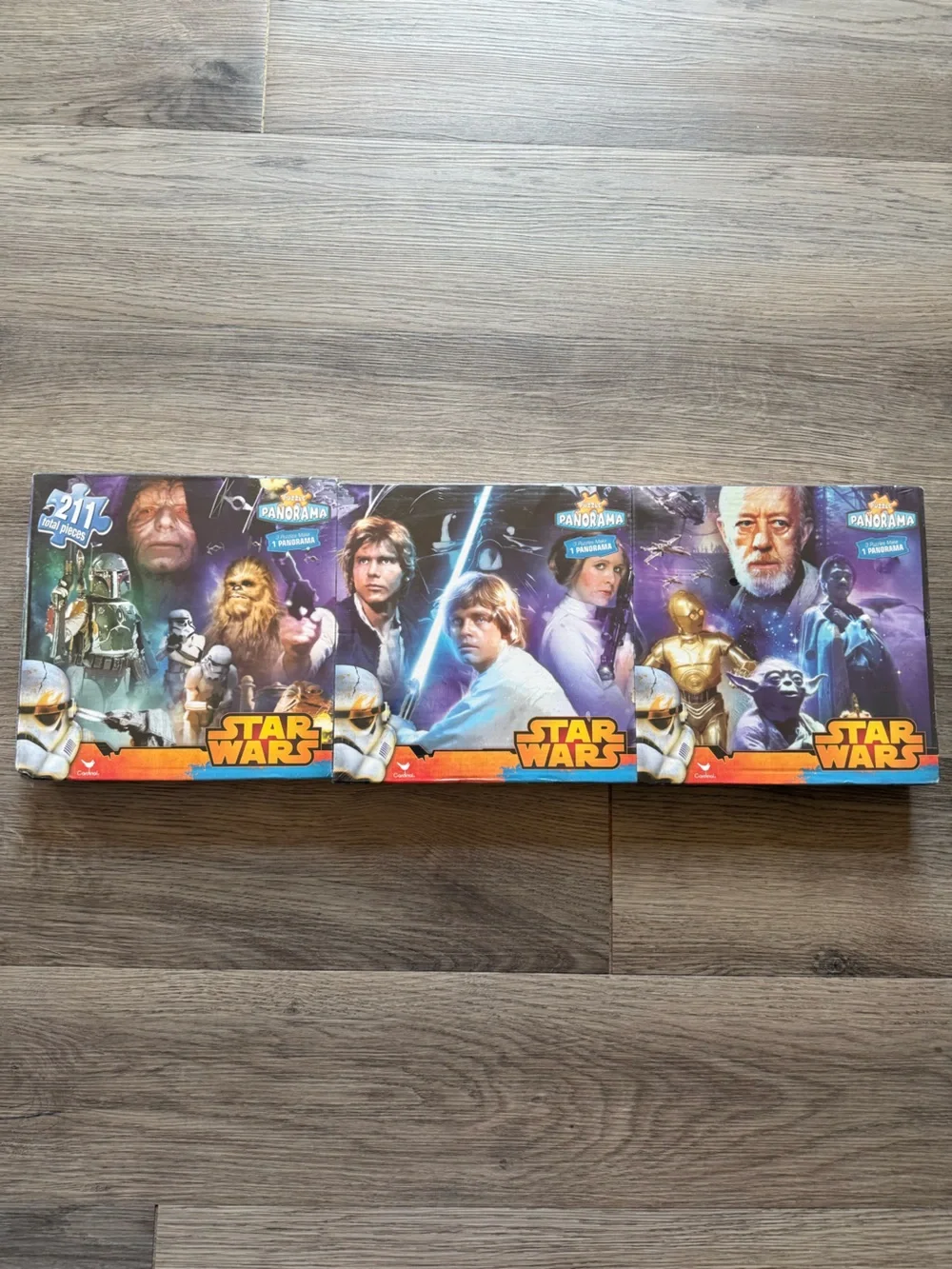 Star Wars 3-in-1 Original Trilogy Panorama Puzzle Brand New Sealed 211 Pieces